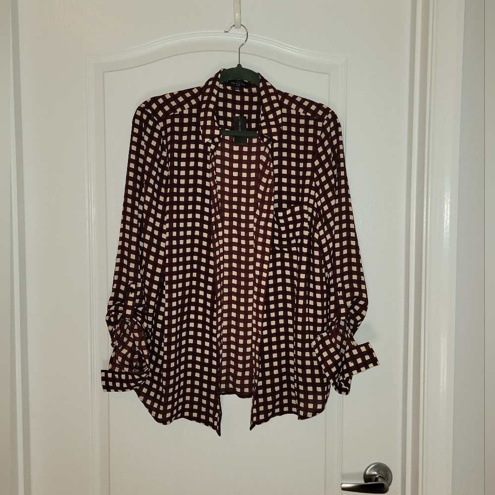 The Limited | Plaid Blouse